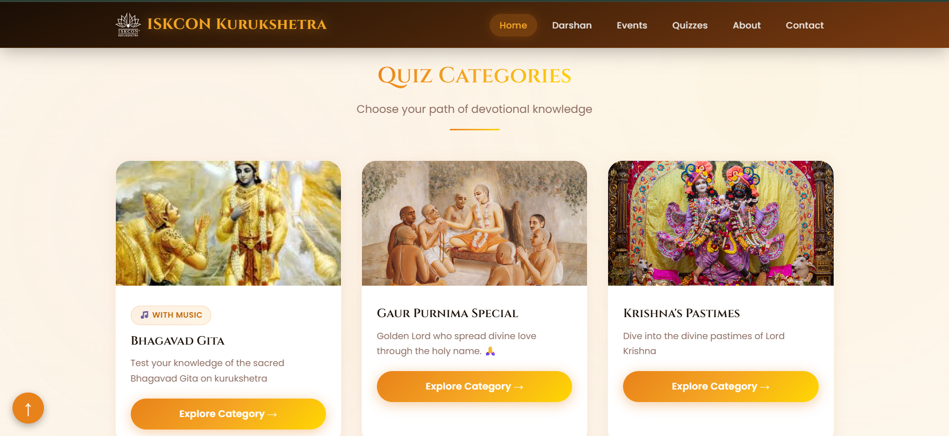 ISKCON KURUKSHETRA QUIZ CMS